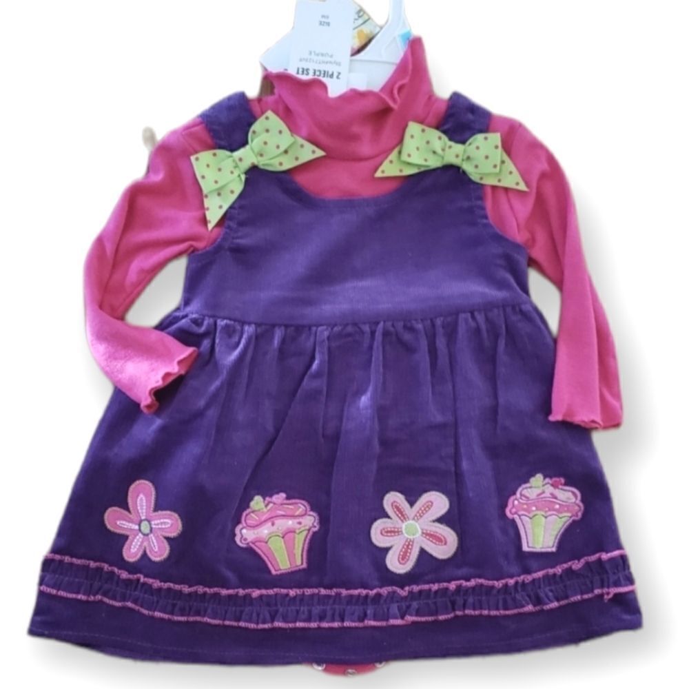 NWT Samara Cupcake Purple Jumper Dress Set